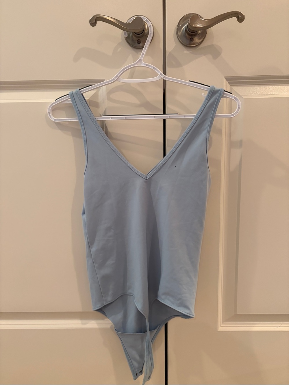 Abercrombie & Fitch Light Blue V-Neck Bodysuit